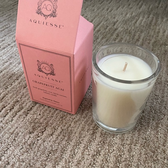 Aquiesse Luxury Scented Candle GRAPEFRUIT ACAI 6.5 OZ NEW IN BOX - Picture 2 of 2